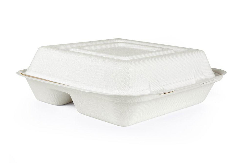 Sugarcane Large Dinner Box 3 Compartments